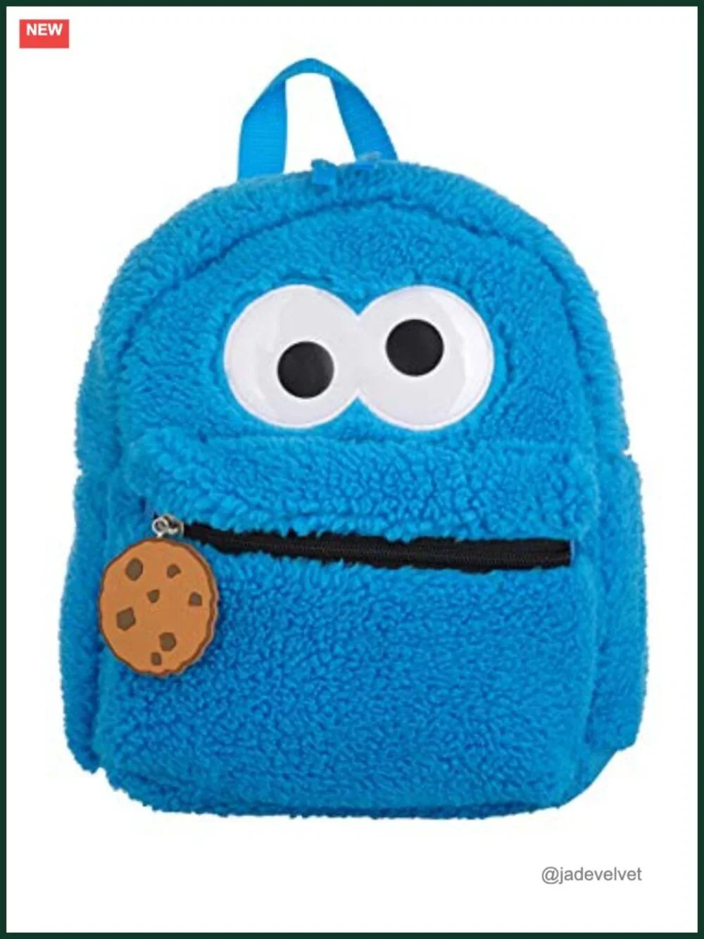Sesame Street Cookie Monster Mini Backpack Toddler Kids School Travel Plush